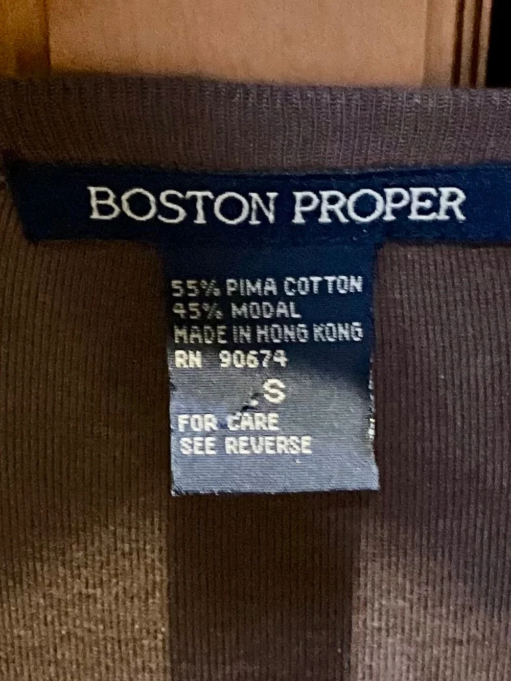 Boston Proper Brown Cross Over Top Sz S